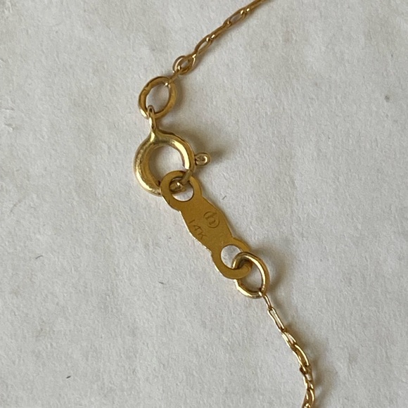 Gold Filigree Vintage Star Pendant with 14kt Chain